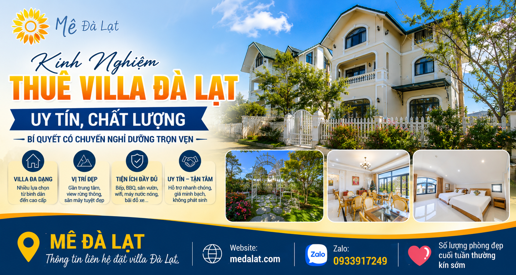 kinh nghiệm thuê villa Đà Lạt