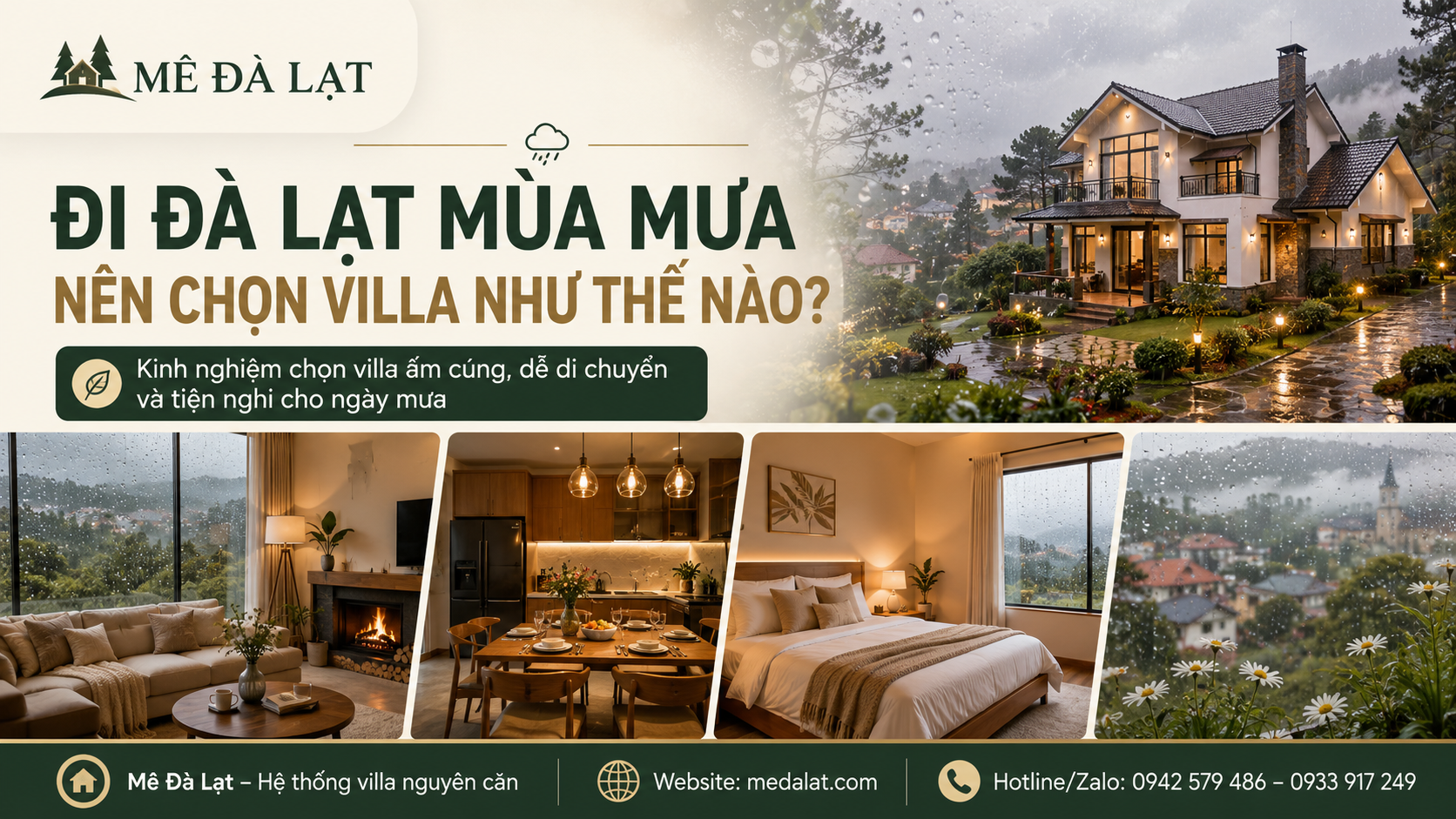 Đi Đà Lạt mùa mưa nên chọn villa như thế nào