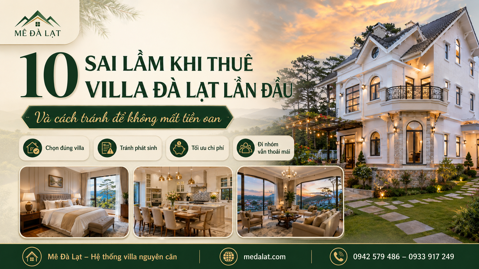 10 sai lầm khi thuê villa Đà Lạt lần đầu