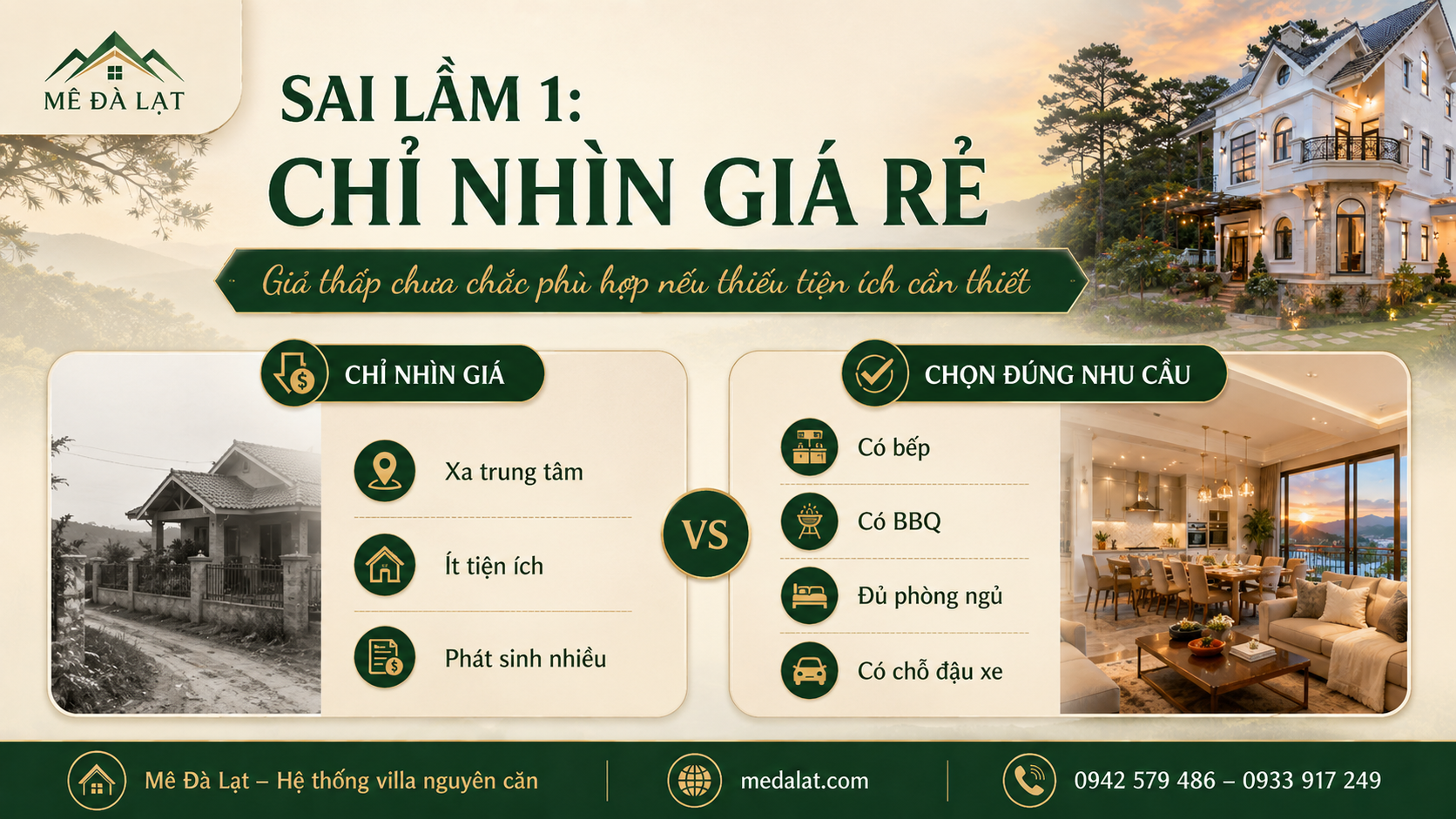 Thuê villa Đà Lạt giá rẻ có nên không