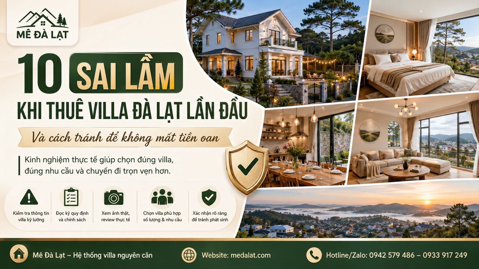 10 sai lầm khi thuê villa Đà Lạt lần đầu