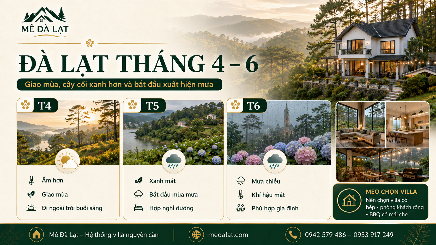 Du lịch Đà Lạt tháng 4 đến tháng 6 thời tiết giao mùa