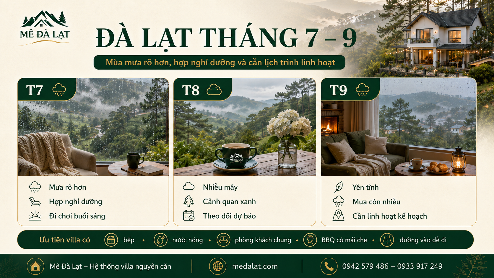 Du lịch Đà Lạt tháng 7 đến tháng 9 mùa mưa