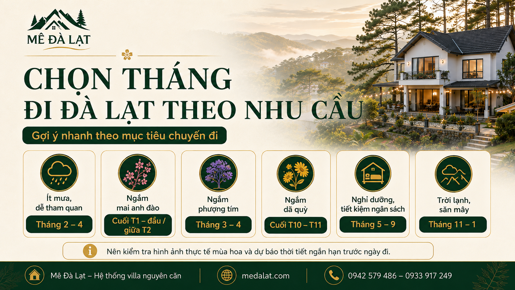 Nên đi Đà Lạt tháng nào theo nhu cầu du lịch