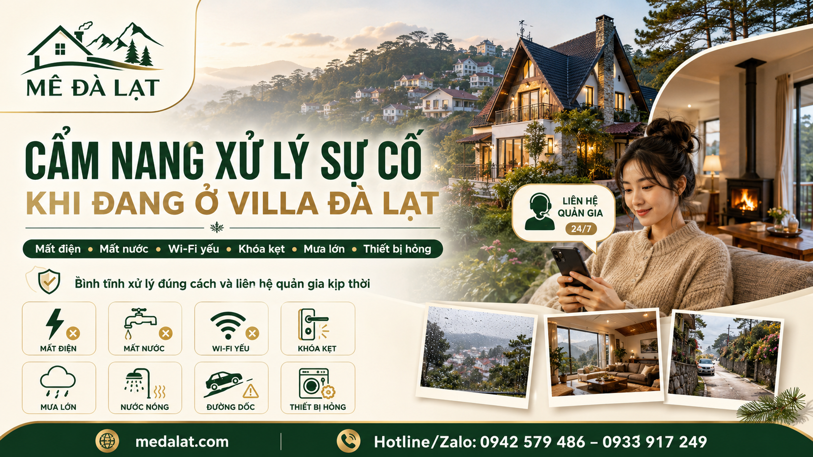 Cẩm nang xử lý sự cố khi thuê villa Đà Lạt