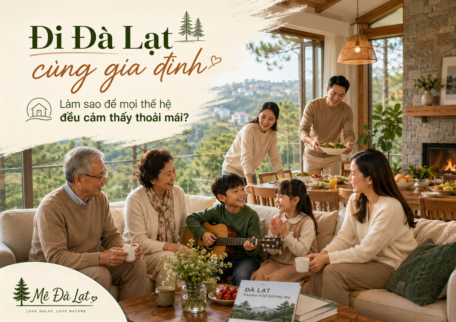 Du lịch Đà Lạt cùng gia đình nhiều thế hệ thoải mái và gắn kết