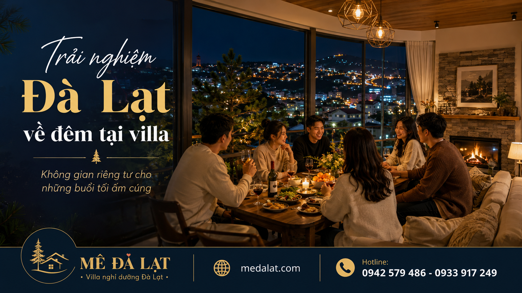 Trải nghiệm Đà Lạt về đêm tại villa cho gia đình và nhóm bạn