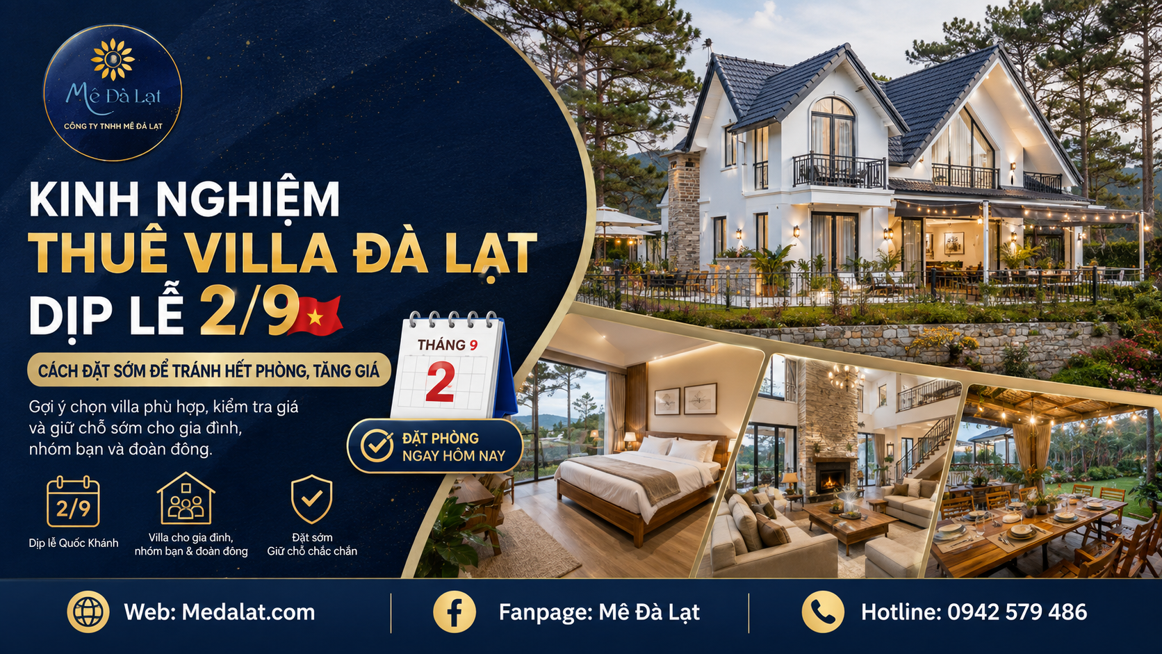 Kinh nghiệm thuê villa Đà Lạt dịp lễ 2/9 tránh hết phòng tăng giá