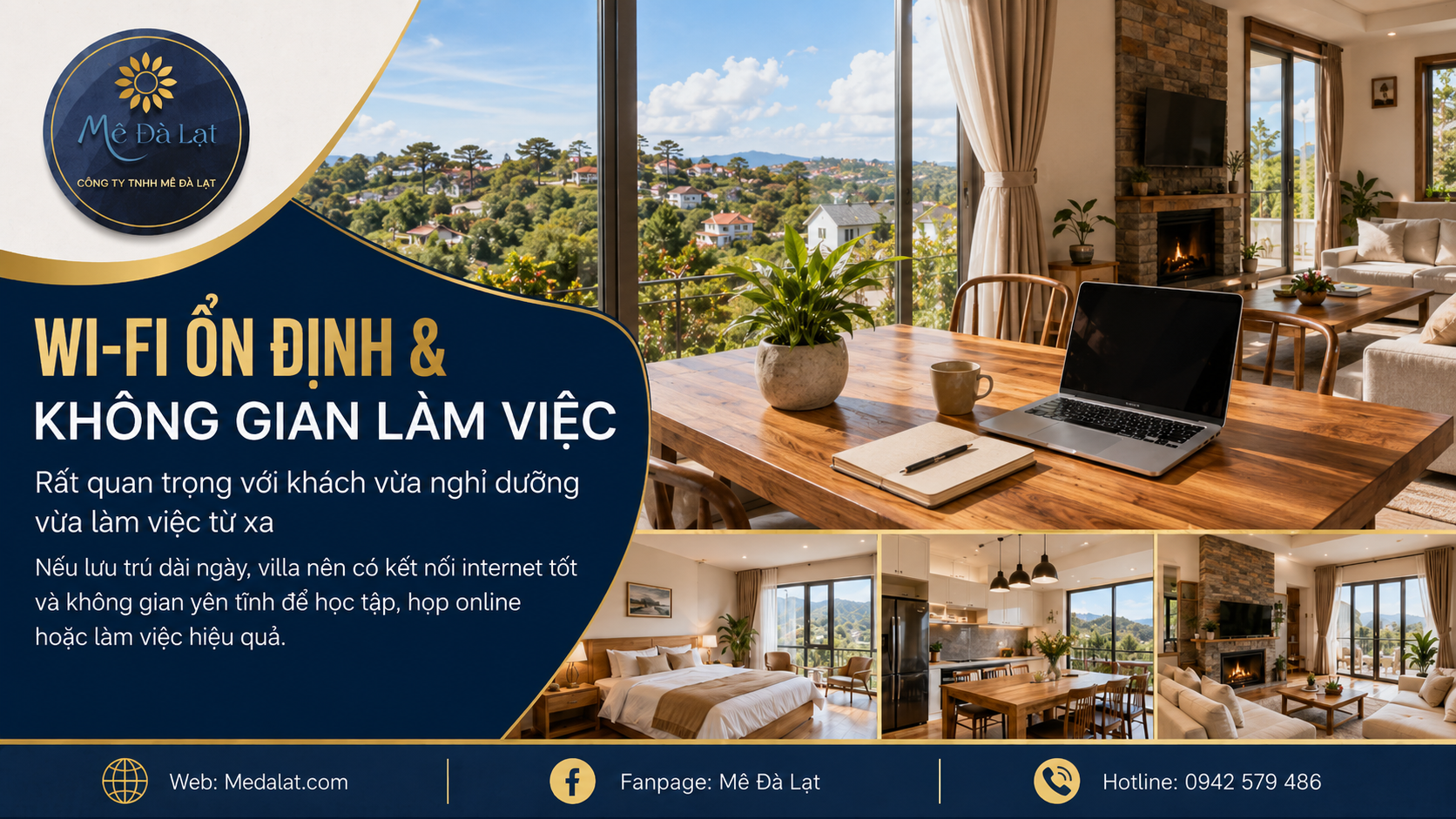 Villa Đà Lạt cho khách làm việc từ xa và lưu trú dài ngày