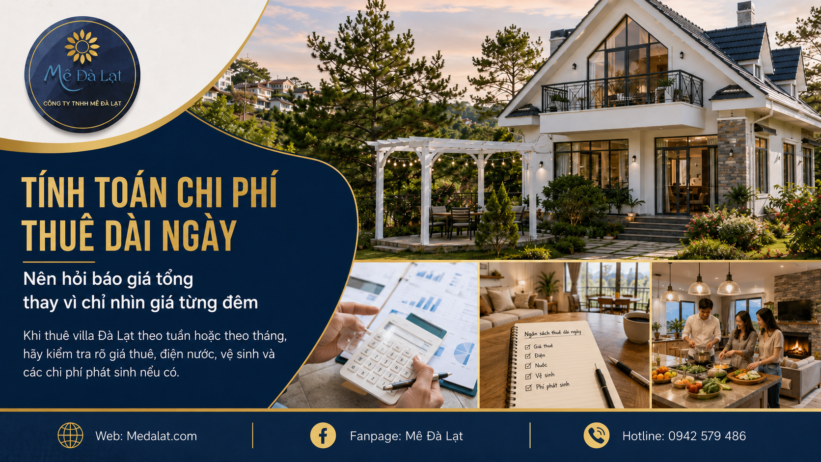 Chi phí thuê villa Đà Lạt theo tuần và theo tháng