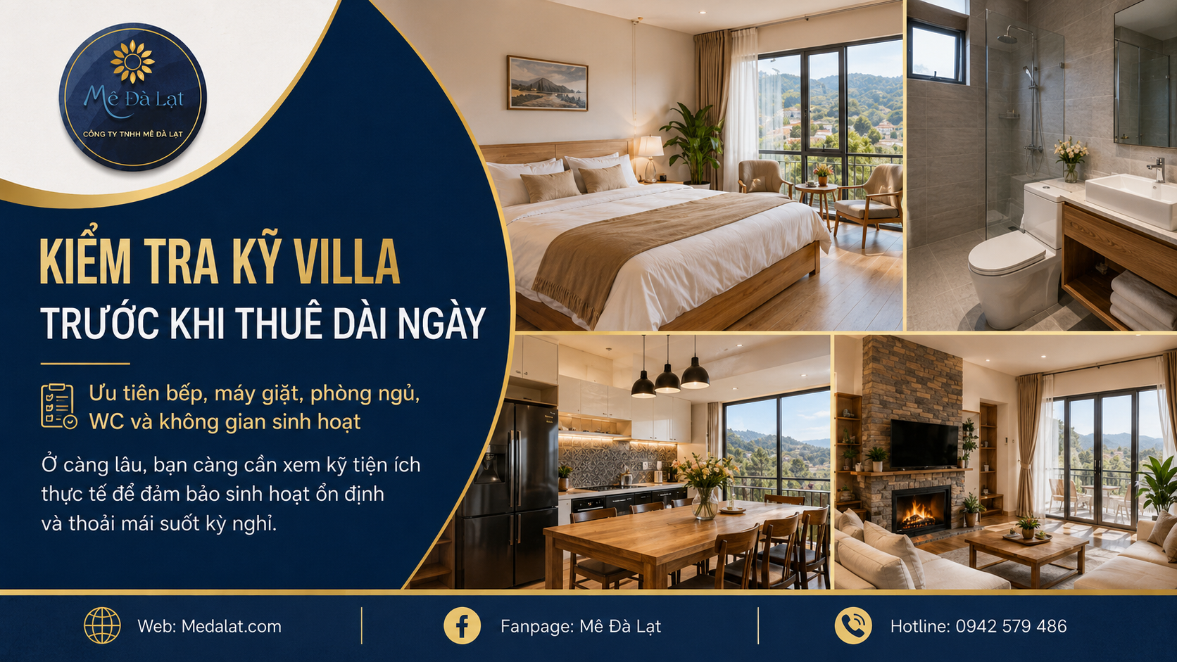 Kiểm tra tiện ích villa Đà Lạt trước khi thuê dài ngày