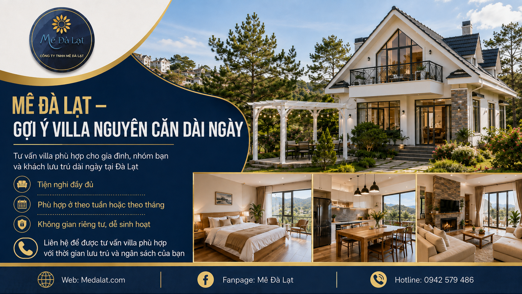 Mê Đà Lạt tư vấn villa nguyên căn Đà Lạt dài ngày
